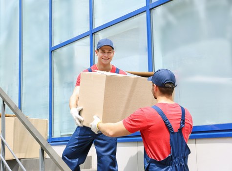 Removal van ready for a local move in Barnes