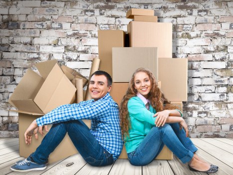 Organised boxes and packing materials for local relocation