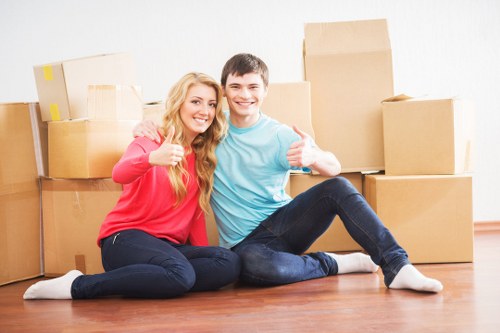 Commercial moving van for office relocation in Barnes