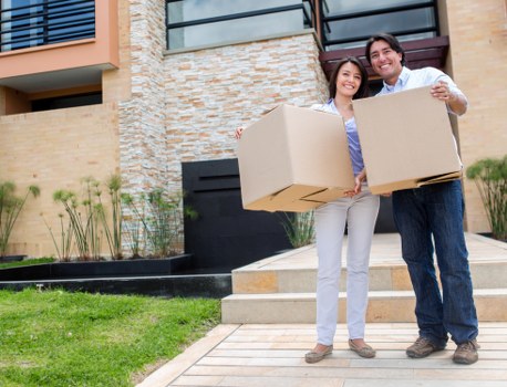 Movers navigating access challenges in a Barnes property